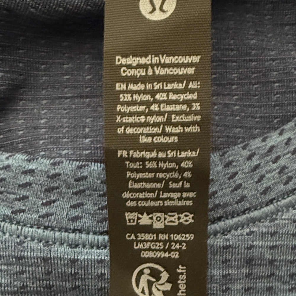 lululemon athletica Men's Metal Vent Tech Short Sleeve Blue Tee, NWT, XL - Picture 9 of 9